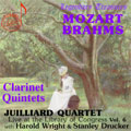 ジュリアード弦楽四重奏団/MOZART：CLARINET QUINTET K.581(10/11/1963)/BRAHMS：CLARINET QUINTET OP.115(12/19/1968)：JUILLIARD STRING QUARTET/ETC[DHR5709]