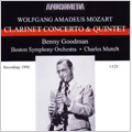 Mozart: Clarinet Concerto KV.622, Clarinet Quintet KV.581 (1956) / Benny Goodman(cl), Charles Munch(cond), BSO