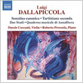 Dallapiccola:Complete Works For Violin & Piano:Sonatina Canonica Su Capricci Di Paganini/Tre Epispdi Dal Balletto "Marsia"/etc:Duccio Ceccanti Dallapiccola:Complete Works For Violin & Piano:Sonatina Canonica Su Capricci Di Paganini/Tre Epispdi Dal Balletto "Marsia"/etc:Duccio Ceccanti