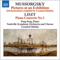Mussorgsky: Pictures at an Exhibition (orchestrations compiled by L.Slatkin); Liszt: Piano Concerto No.1 / Leonard Slatkin(cond),  Nashville SO & Chorus, Peng Peng(p)