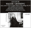 COMPLETE MOZART RECORDINGS VOL.2:PIANO SONATAS/MENUETS/FANTASIAS/ETC:WALTER GIESEKING(p)(1951/1955)