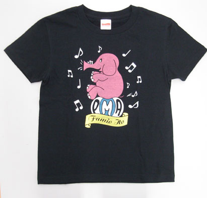 伊藤ふみお 「エレファント」 T-shirt Black/Girls-Mサイズ