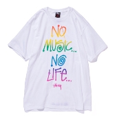 STUSSY タワレコ コラボ NO MUSIC NO LIFE Tシャツ/カットソー(半袖/袖なし) 日本激安