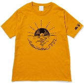 128 七尾旅人 × やけのはら × ドリアン NO MUSIC, NO LIFE. T-shirt (グリーン電力証書付) Sサイズ