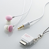 ELECOM 携帯電話対応ヘッドホン 「Sundries Colors」 EHP-CINF20 Pink
