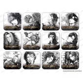 『最遊記』シリーズ 鉛筆画ver. トレーディングスクエア缶バッジ (12個入りBOX)