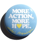 野宮真貴 MORE ACTION, MORE HOPE. チャリティー缶バッジ