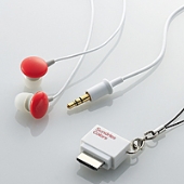 ELECOM 携帯電話対応ヘッドホン 「Sundries Colors」 EHP-CINF20 Red