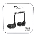 happy plugs イヤホン IN-EAR/ブラックマーブル