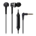 audio-technica スマートフォン用インナーイヤーヘッドホン ATHCKR30iS Black