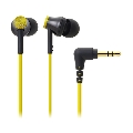 audio-technica インナーイヤーヘッドホン ATH-CK330M Black Yellow