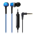 audio-technica スマートフォン用 インナーイヤーヘッドホン ATHCKR30iS Blue