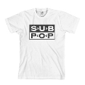SUB POP ロゴTシャツ ホワイト/Sサイズ