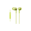 SONY iPod/iPhone/iPad対応 密閉型インナーイヤーレシーバー(リモコン付) MDR-EX150IP/Lime Green