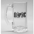 AC/DC メタルバッジ付ビールジョッキ