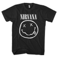 NIRVANA White Happy Face (Black) Tシャツ XL
