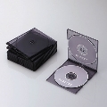 ELECOM CD/DVDスリムケース(2枚収納)(10パック)/クリアブラック