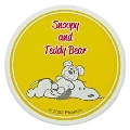 SNOOPY&Teddy Bear 吸水コースター/イエロー
