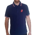 The Rolling Stones Classic Tongue Navy Blue Polo Shirt/Mサイズ