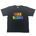 TOWER RECORDS T-shirt RAINBOW ブラック XLサイズ