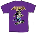 Anthrax 「80's Cartoon」 T-shirt Purple/XLサイズ