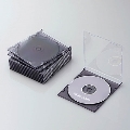 ELECOM CD/DVDスリムケース(10パック)/クリアブラック