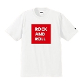 WTM_ジャンルT-Shirt ROCK AND ROLL(ホワイト/レッド)Sサイズ