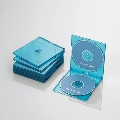 ELECOM CD/DVDスリムケース(2枚収納)(10パック)/クリアブルー