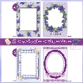 Decoフレームファイル(紫×ラベンダー×ブルーベリー)
