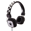 mix-style studs headphone / star white-black