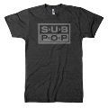 SUB POP ロゴTシャツ ヘザーブラック/Lサイズ