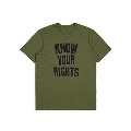 KNOW YOUR RIGHTS II TEE(Military Green)/Lサイズ