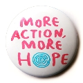 Cocco MORE ACTION, MORE HOPE.チャリティー缶バッジ