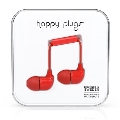 happy plugs イヤホン IN-EAR/レッド