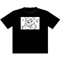 ポプテピピック 黒Tシャツ(ワクチン三回目完了)XL