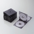 ELECOM CD/DVDケース(4枚収納)(5パック)/クリアブラック