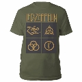Led Zeppelin SYMBOLS IN BLACK SQUARE T-shirt/XLサイズ