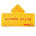 NO MUSIC, NO LIFE. フード付きタオル