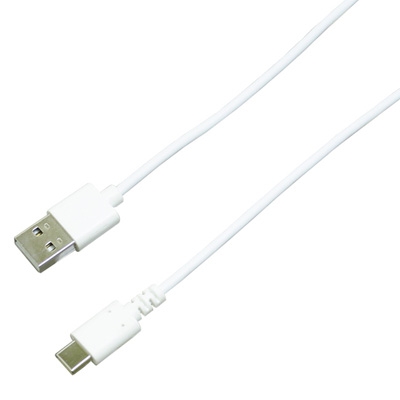 Type-C、Type-A対応USBケーブル(USB2.0) 2A 1m/ホワイト[BUSAC2020100WH]