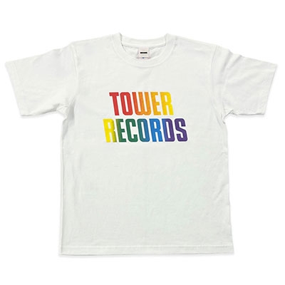 TOWER RECORDS T-shirt RAINBOW ホワイト