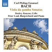 ڡ饦/C.P.E.Bach Viola da gamba Sonatas / Dmitry Kouzov(vc), Peter Laul(cemb)[8570740]