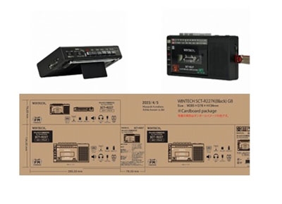 WINTECH MicroSD/USB録音対応モノラルラジカセ SCT-R227 ブラック