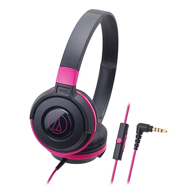 audio-technica ݡ֥إåɥۥ ATH-S100iS Black Pink[ATHS100ISBPK]