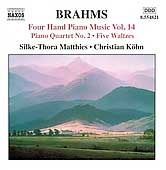 Brahms:Four Hands Piano Music Vol.14:Piano Quartet No.2 