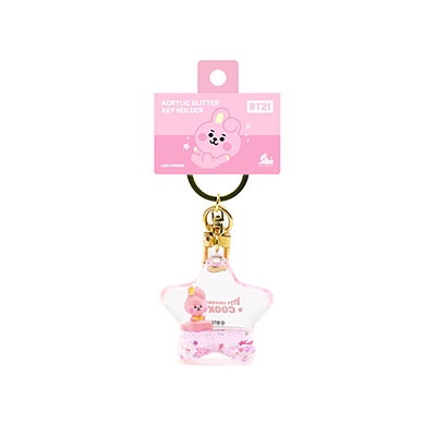 BT21/BT21 アクリルグリッターキーホルダー/COOKY