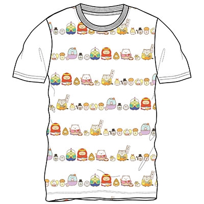 映画 すみっコぐらし Kidsボーダーtシャツ ホワイト 1cm