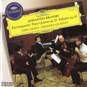 Brahms: Piano Quartet No.1 Op.25 (12/1970), Ballades Op.10 (9/1975) / Emil Gilels(p), Amadeus Quartet, etc