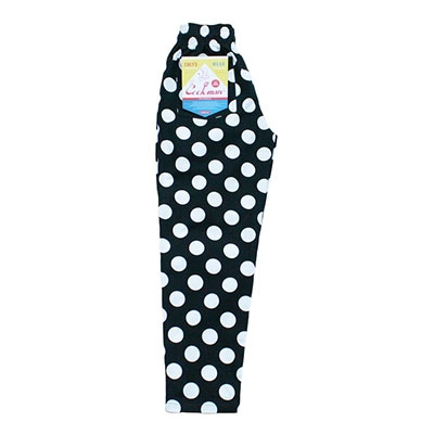 COOKMAN Chef Pants Big dots BLACK L