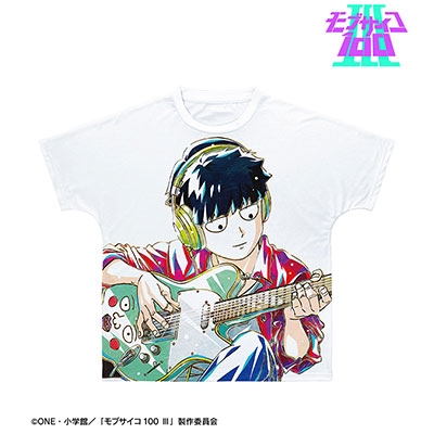 モブサイコ100 III 描き下ろし 影山茂夫 演奏ver. Ani-Art フルグラフィックTシャツユニセックス(サイズ/L)[4571622668269]