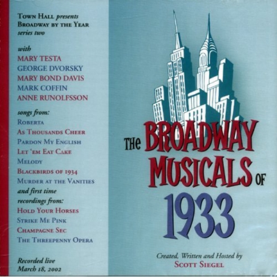 Broadway Musicals of 1933